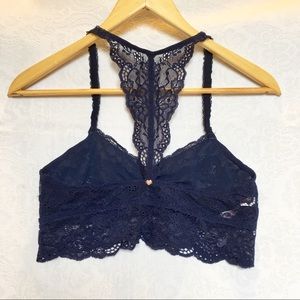 Victoria’s Secret PINK Navy Lace Bralette M